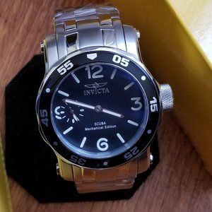 NEW Invicta Men's Pro Diver Scuba Mechanical Edition Watch + Black Rubber Strap